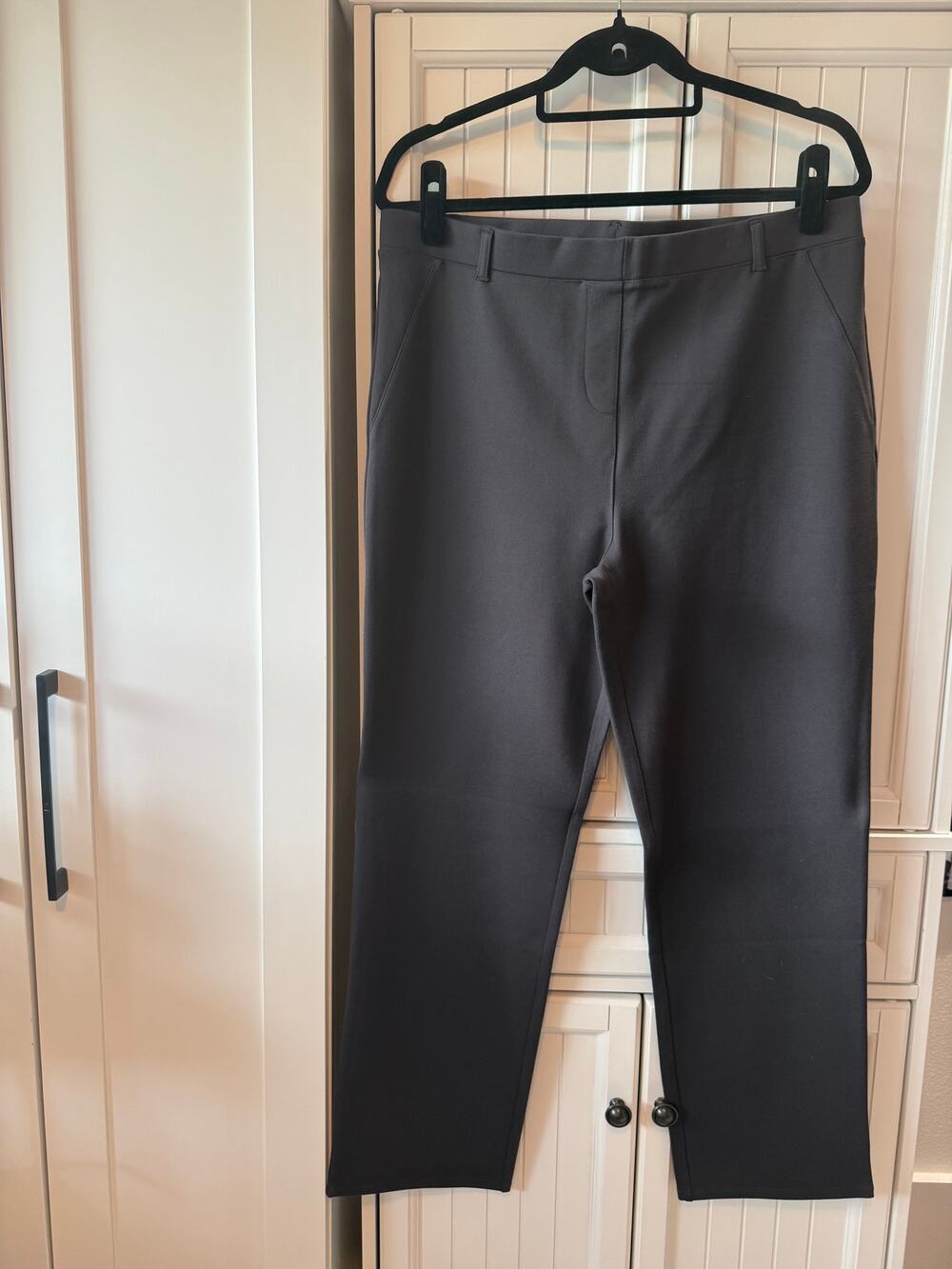 Quince Ultra-Stretch Ponte Straight Leg Pants steel XL NWT